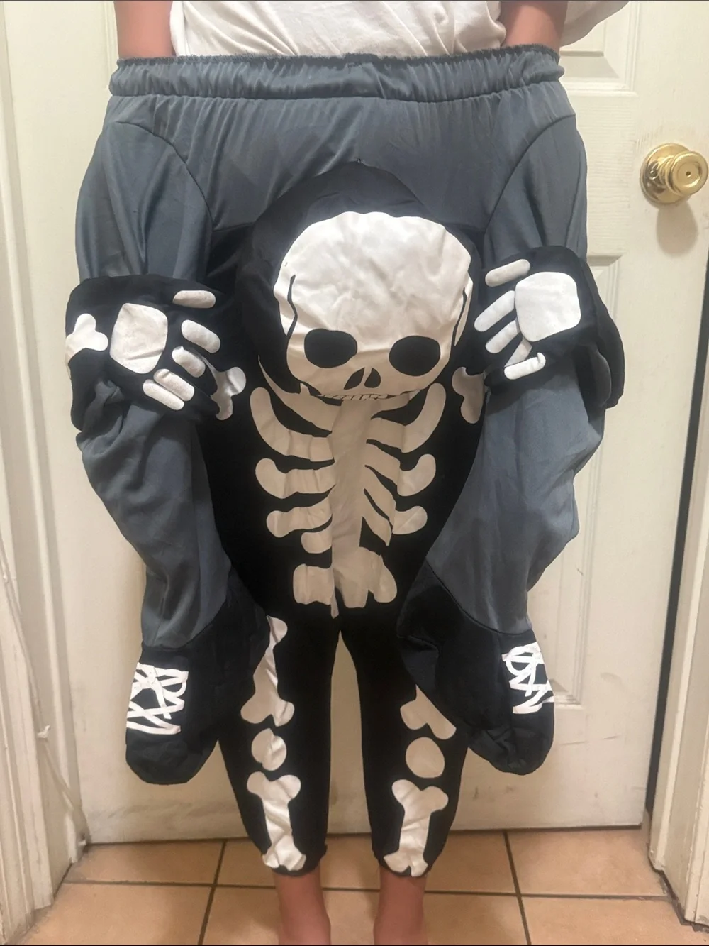 Spirit Black and Gray Carry-Me Skeleton Costume